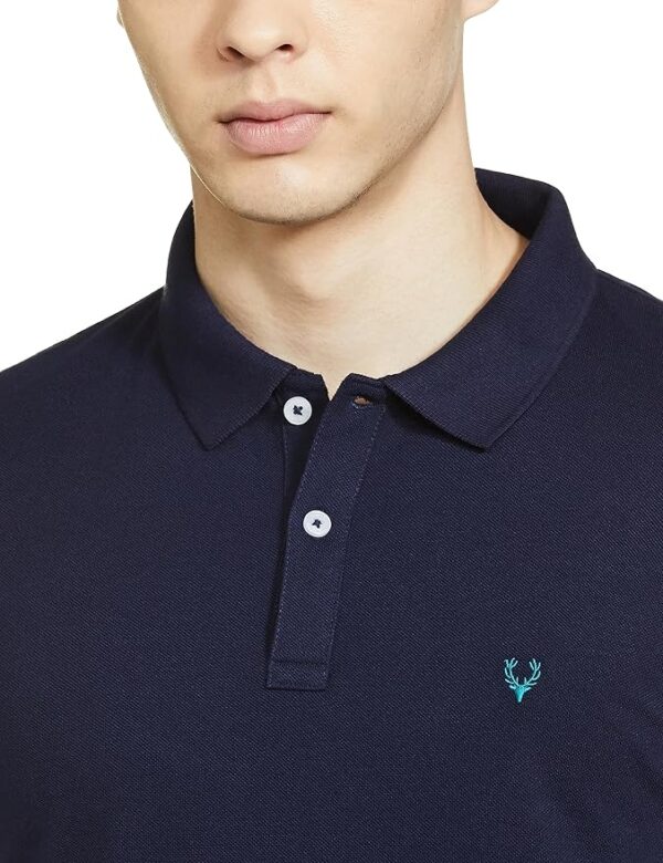 Van Heusen Men's Cotton Solid Regular Fit T-Shirt - Image 4